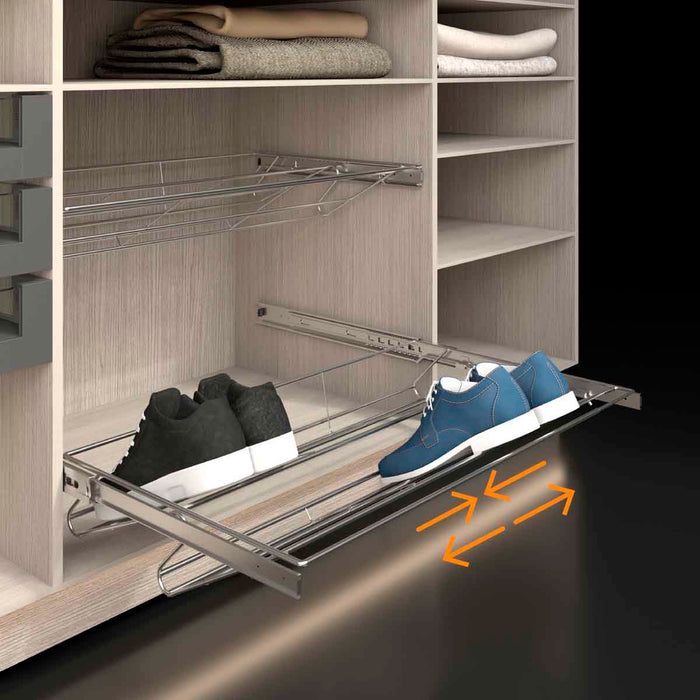 Zapatero extraíble de 59 a 100 cm cromado