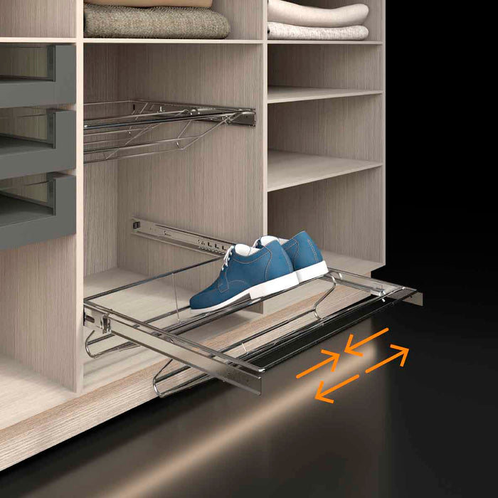 Zapatero extraíble de 59 a 100 cm cromado