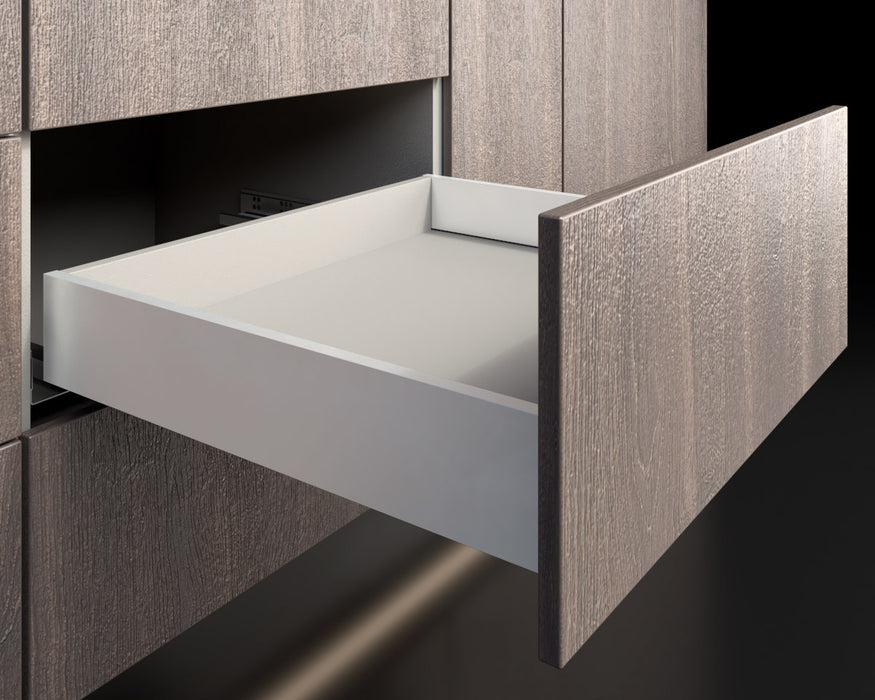 Cajón costado metálico recto Bonuit slim box bajo