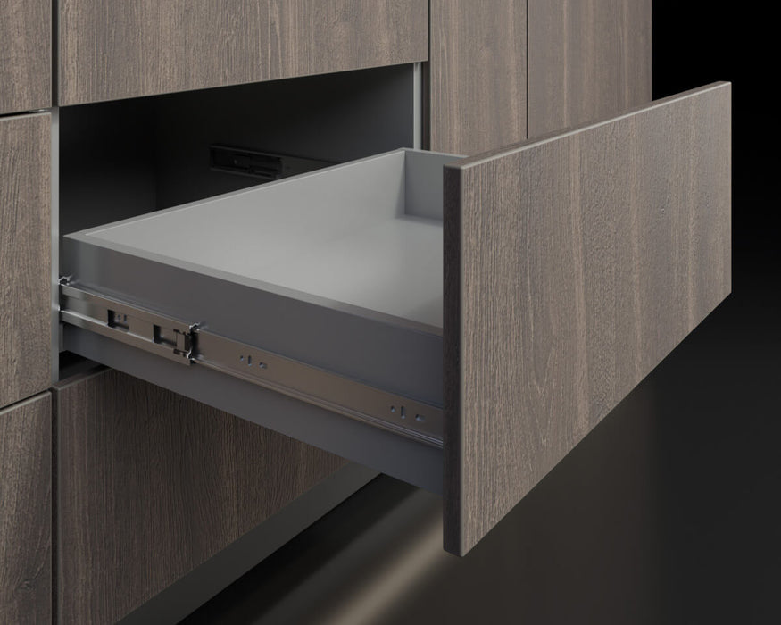 Riel corredera para cajón cierre lento con extensión total 30 kg