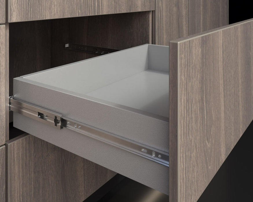 Riel corredera  para cajón de extensión total carga media 38 kg