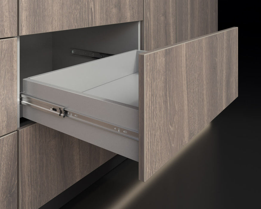 Riel corredera para cajón extensión total carga liviana 20 kg