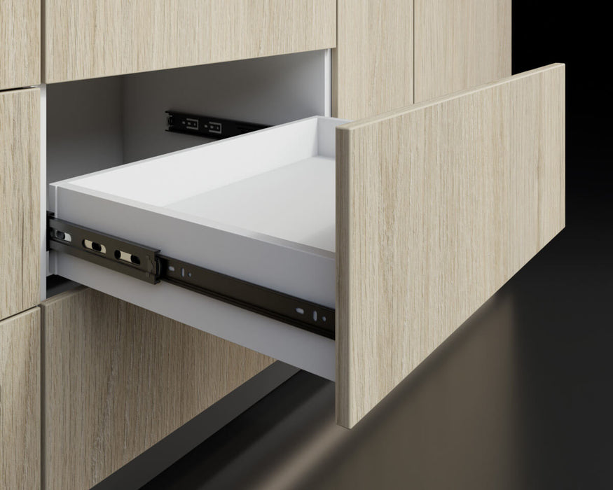 Riel corredera para cajón de extensión total carga pesada 45 kg