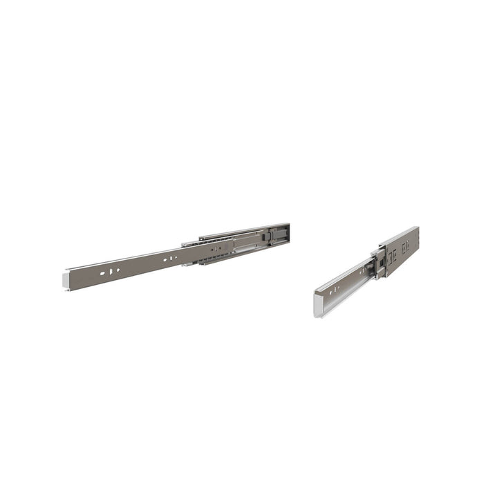 Riel corredera para cajón push to open con extensión total 30 kg