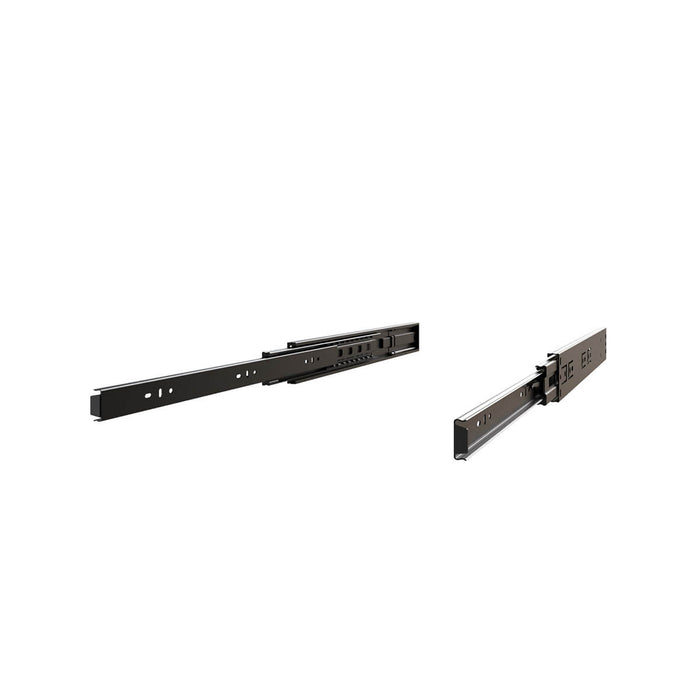 Riel corredera para cajón push to open con extensión total 30 kg