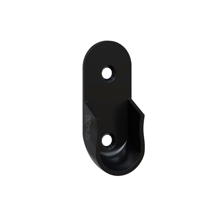 Soporte para tubo ovalado sistema clóset gris o negro