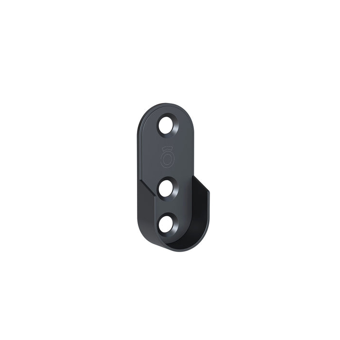 Soporte tubo ovalado plástico negro