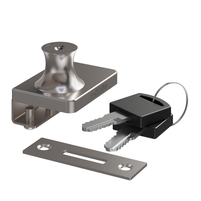 Cerradura para puerta de vidrio 2 puertas