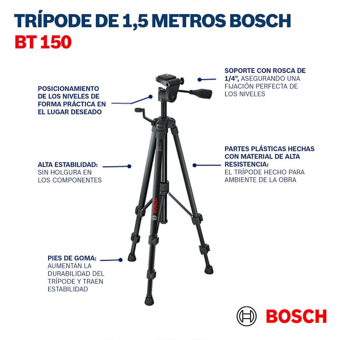 Trípode de construcción BT 150 1,5m Bosch