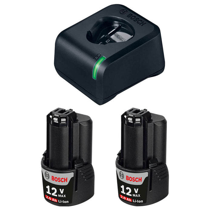 Aspiradora de polvo 12V GAS 12V-LI + Kit 2 Baterías 12V 2 Ah + Cargador de batería GAL12V-20 Marca BoschMarca Bosch