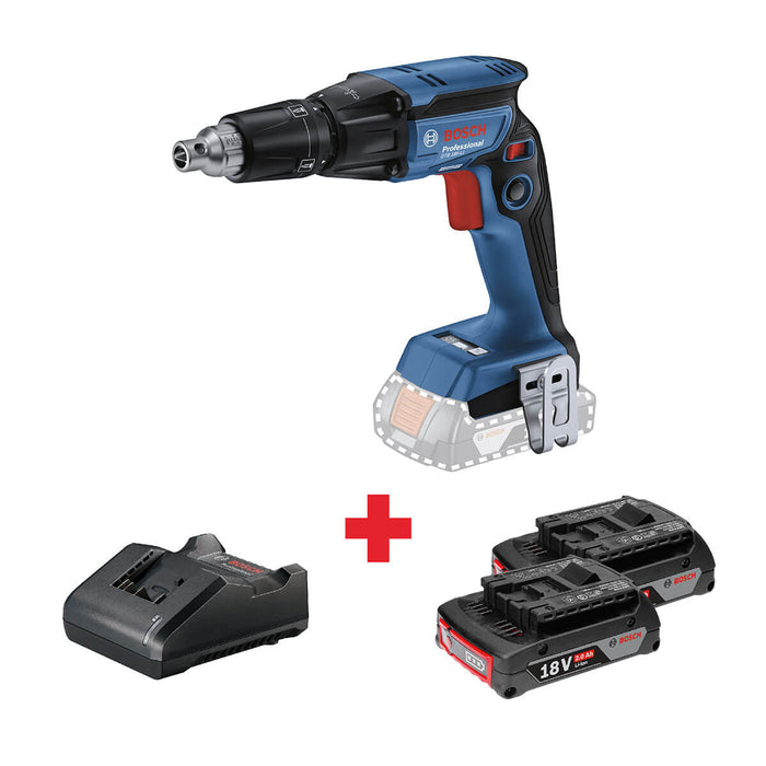 Atornillador inalámbrico para Drywall18V GTB 185-LI+ Kit 2 Baterías 18V 2,0 Ah + Cargador GAL 18V-20 Marca Bosch