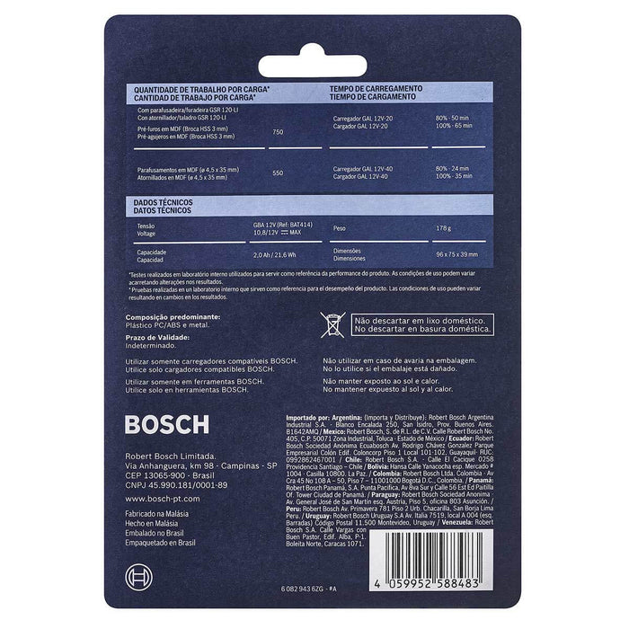 Batería de iones de litio 12V  GBA 12V 2,0 Ah Bosch