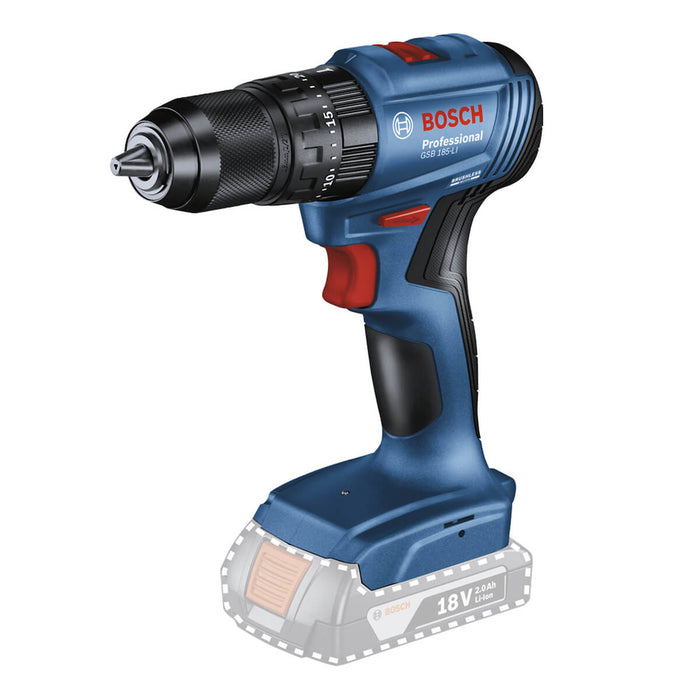 Combo Bosch Taladro GSB 185 LI con Llave de impacto GDR 18V 200 dos baterías y maletín