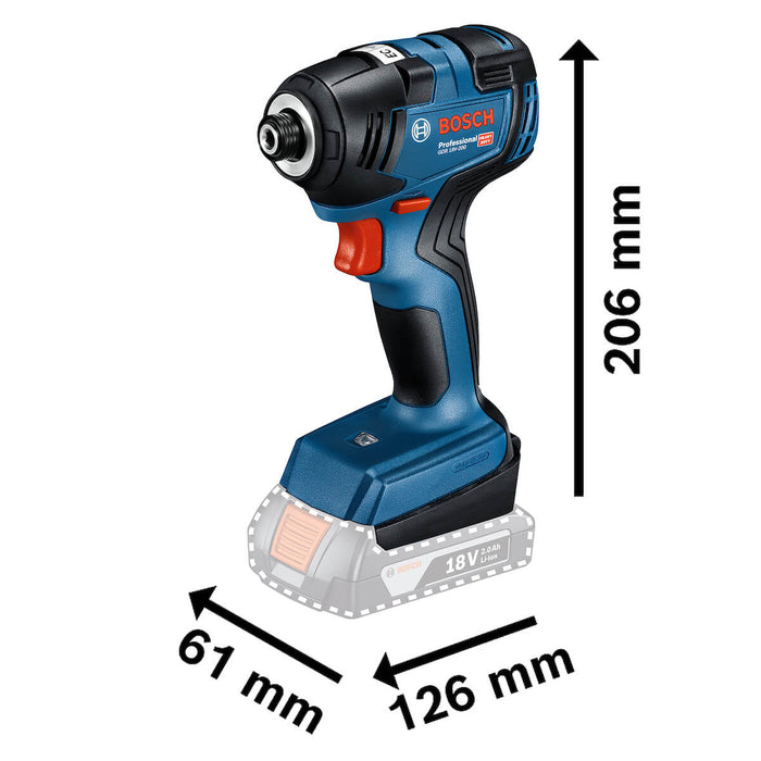 Combo Bosch Taladro GSB 185 LI con Llave de impacto GDR 18V 200 dos baterías y maletín