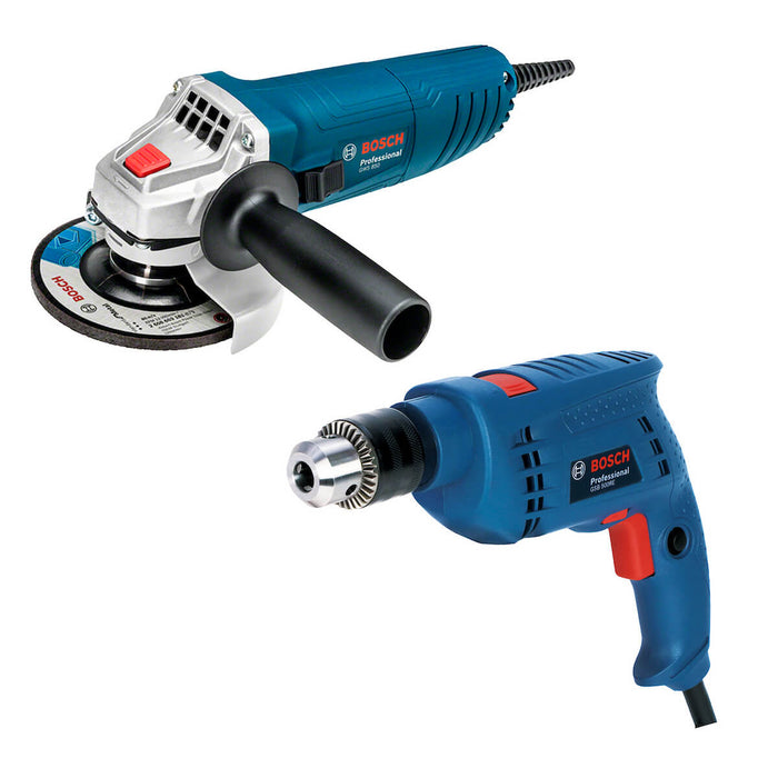 Combo Bosch Taladro GSB 550 con Pulidora GWS 850 110V ideal para trabajos exigentes
