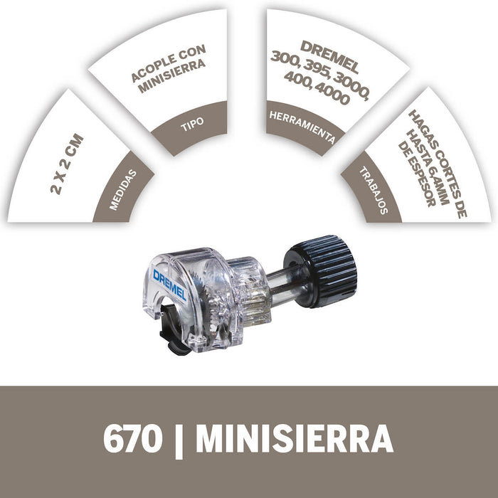 Acople de mototool mini sierra con 1 disco marca Bosch