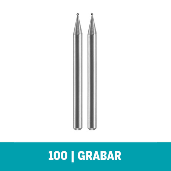 Fresa de grabado punta redonda 0,8 mm para madera, metal, cuero, plástico, goma y cartón