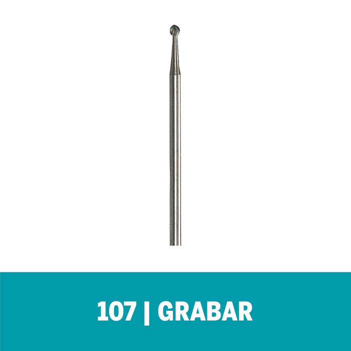 Fresa de grabado punta redonda 2,4 mm para madera, metal, cuero, plástico, goma y cartón