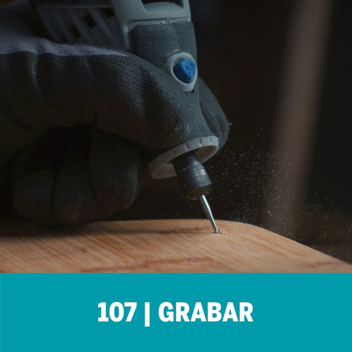 Fresa de grabado punta redonda 2,4 mm para madera, metal, cuero, plástico, goma y cartón