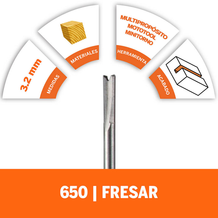 Fresa recta de 3,2mm marca Bosch