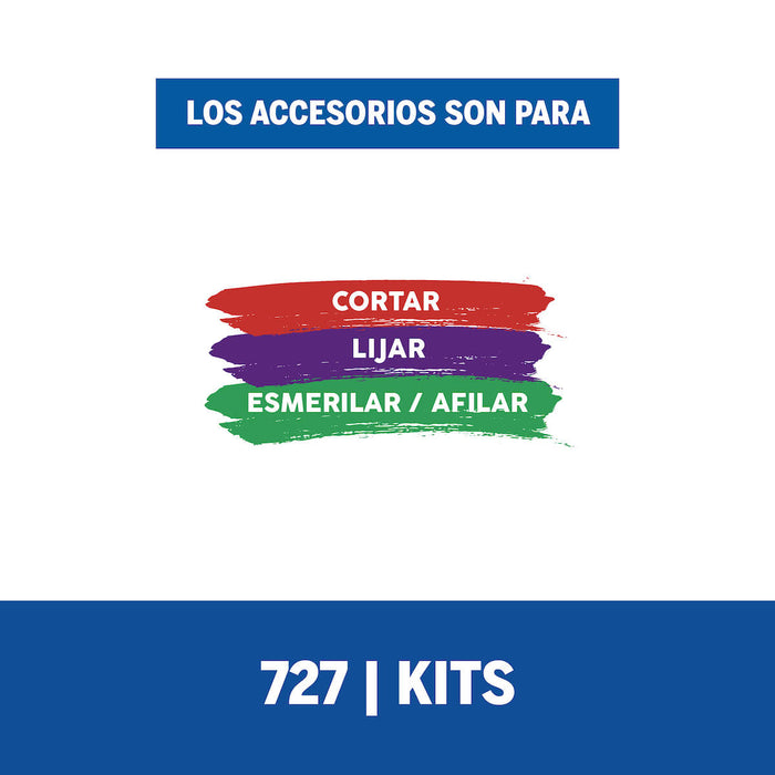Kit accesorios mototool x31 piezas: corte, esmerilado, grabado, lijado