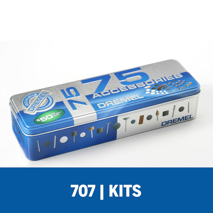 Kit de accesorios para mototool x75 piezas: corte, esmerilado, limpieza, pulido, lijado, tallado y perforado