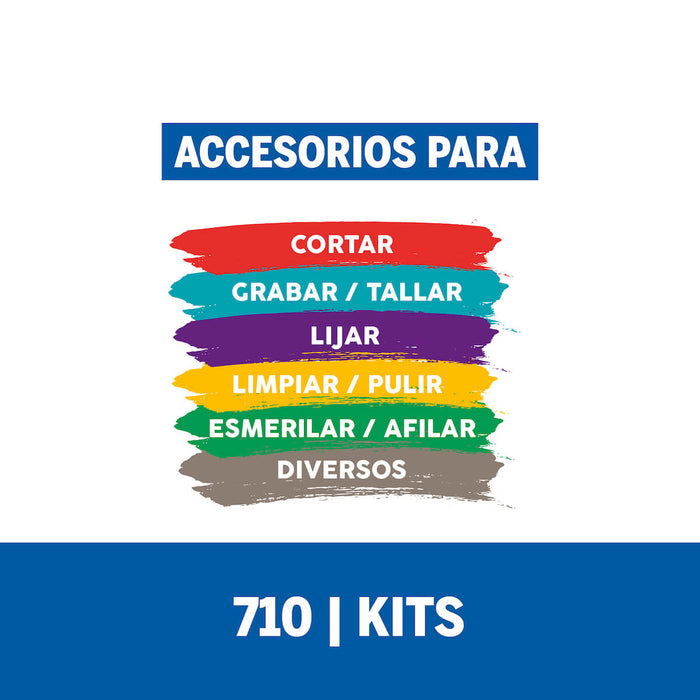 Kit accesorios mototool x160 piezas: corte, limpieza, pulido, esmerilado, grabado, tallado, lijado