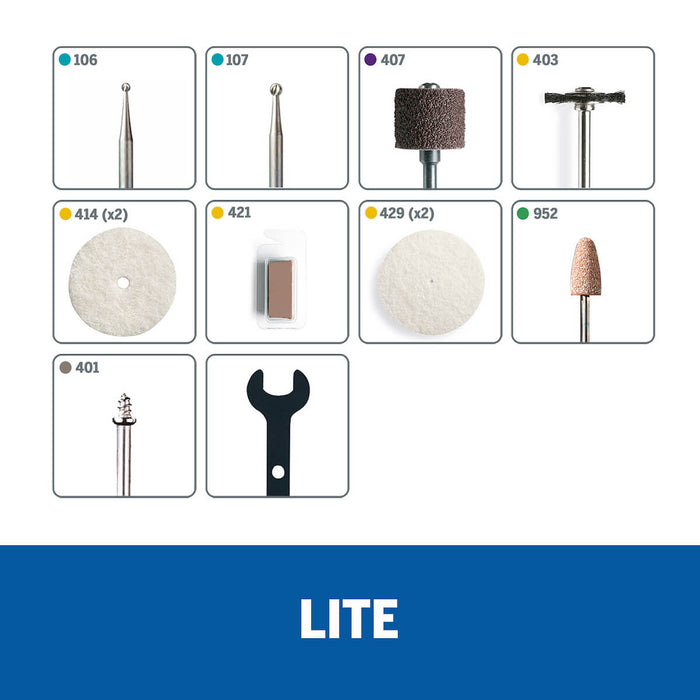 Lite Mototool Inalámbrico Batería de Litio con 10 Accesorios