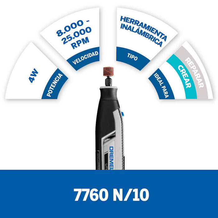 Lite Mototool Inalámbrico Batería de Litio con 10 Accesorios