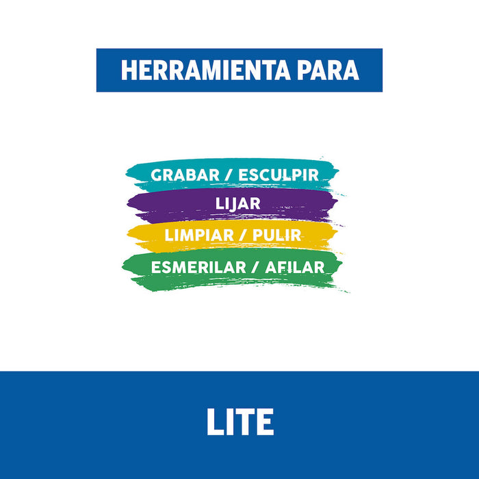 Lite Mototool Inalámbrico Batería de Litio con 10 Accesorios