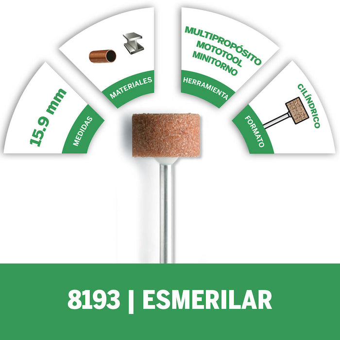 Piedra de esmerilado forma cuadrada 15,9 mm marca Bosch