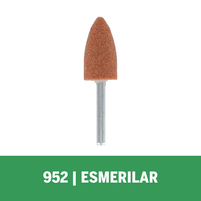 Piedra de esmerilado punta oval gruesa 9,5 mm marca Bosch