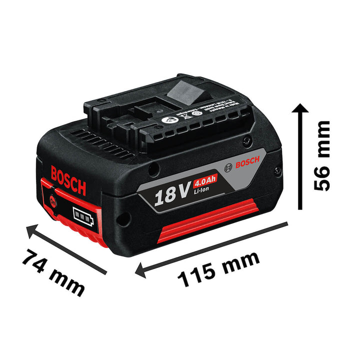 Kit Bosch con dos baterías 18V de 4.0 Ah y cargador GAL 18V 40 110V