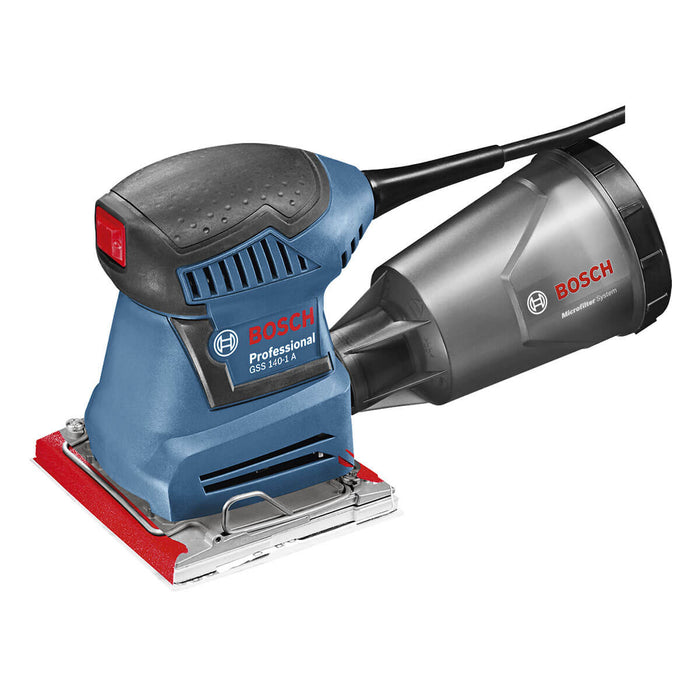 Lijadora orbital de palma 180W ,3 lijas GSS 140-1A Bosch