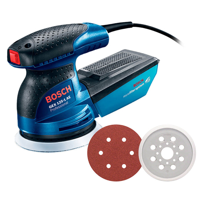 Lijadora Roto orbital 250W 110V disco de lija GEX 125-1 AE Bosch