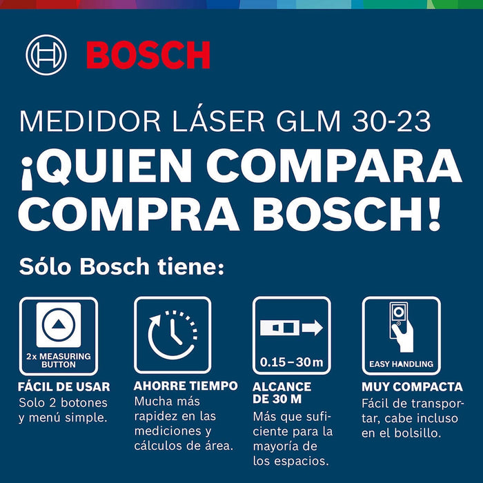 Medidor láser GLM 30-23 alcance 30m Bosch