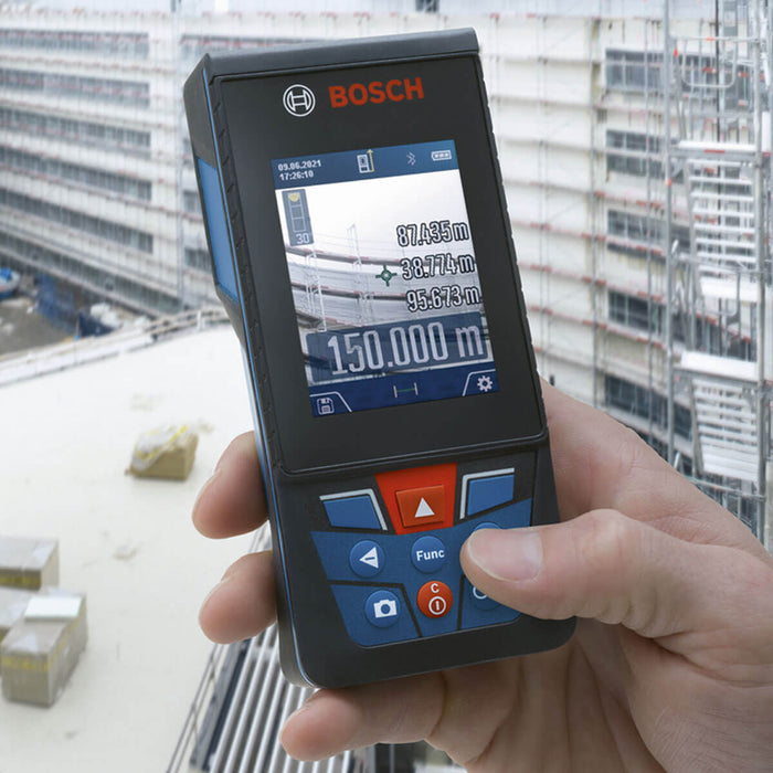 Medidor láser GLM 150-27 C alcance 150m con Bluetooth Bosch