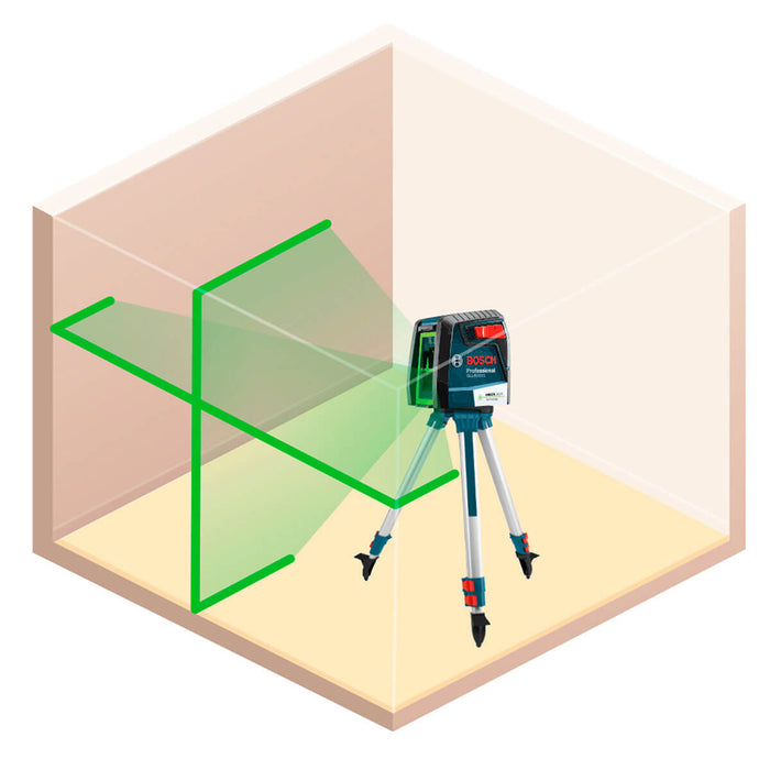 Nivel Láser verdes GLL 2-12 G alcance 12m con soporte Bosch