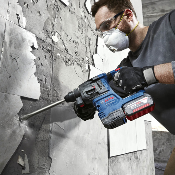 Rotomartillo inalámbrico 18 V con 2 baterías y maletín, motor brushless