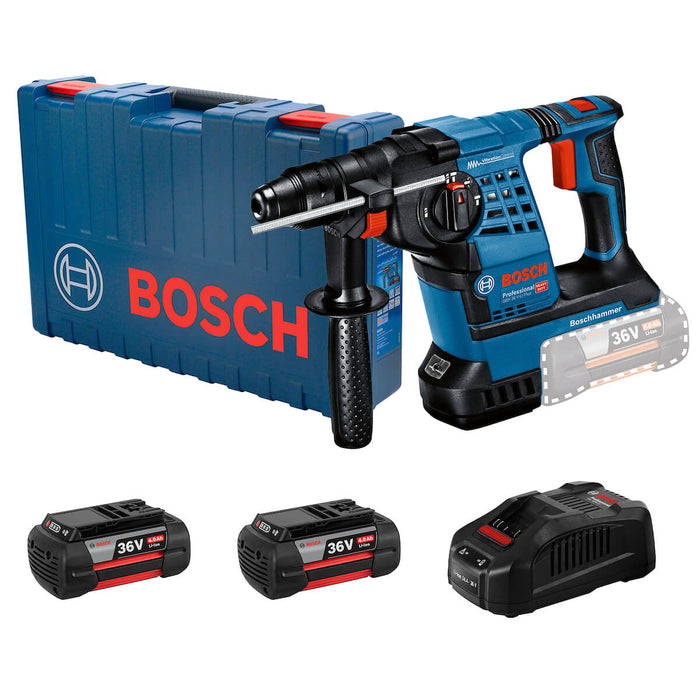 Rotomartillo inalámbrico 36 V con 2 baterías y maletín para uso profesional