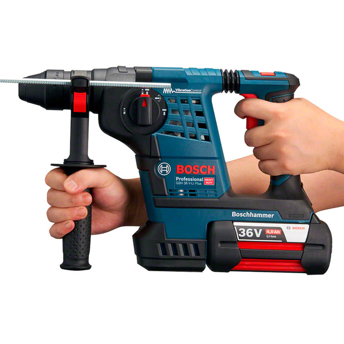 Rotomartillo inalámbrico 36 V con 2 baterías y maletín para uso profesional