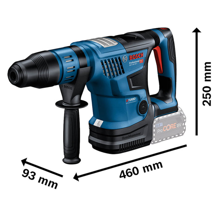 Rotomartillo inalámbrico 18 V sin batería ni cargador, motor brushless de alto rendimiento