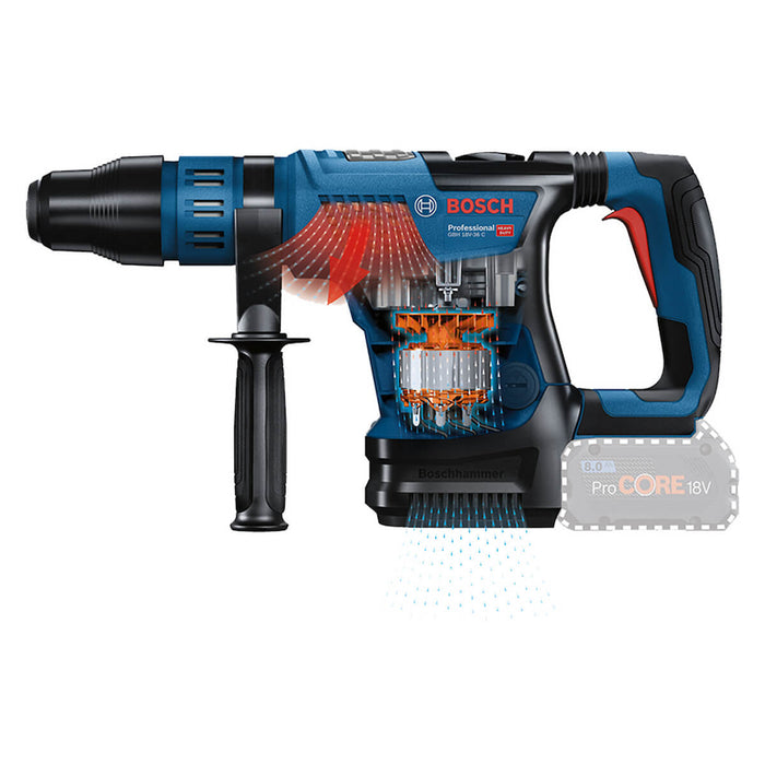 Rotomartillo inalámbrico 18 V sin batería ni cargador, motor brushless de alto rendimiento