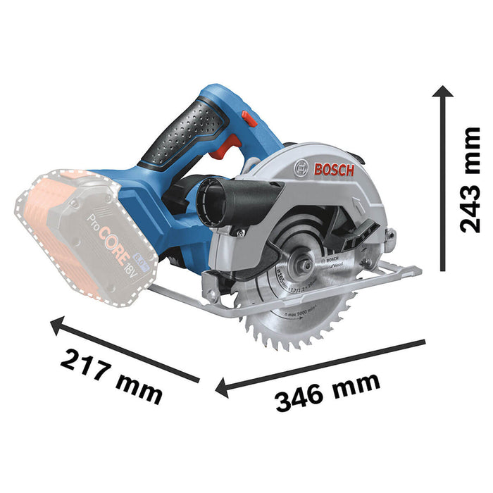 Sierra Circular inalámbrica 18V GKS 18V-57,  Sin Bateria/sin cargador Bosch