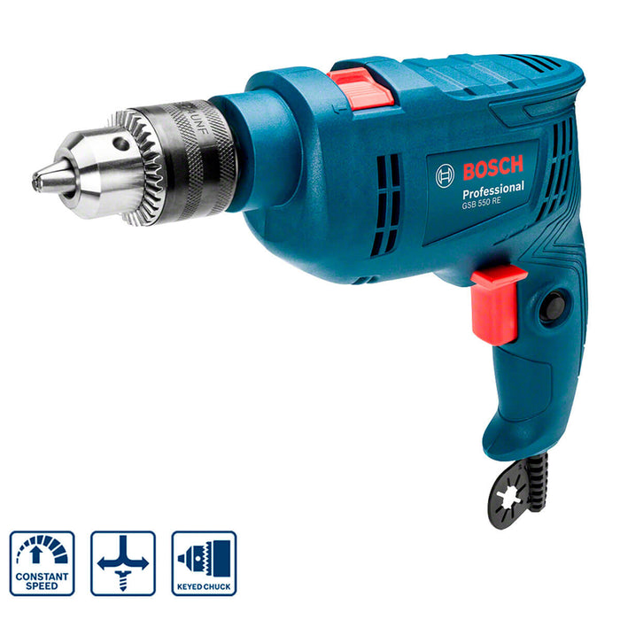 Taladro percutor 1/2" 550W Marca Bosch