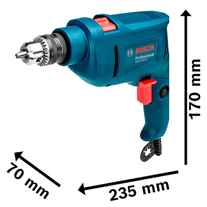 Taladro percutor 3/8" profesional de 450W marca Bosch