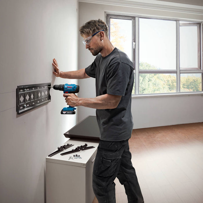 Taladro percutor atornillador GSB 183-LI 18 V con 2 baterías y maletín