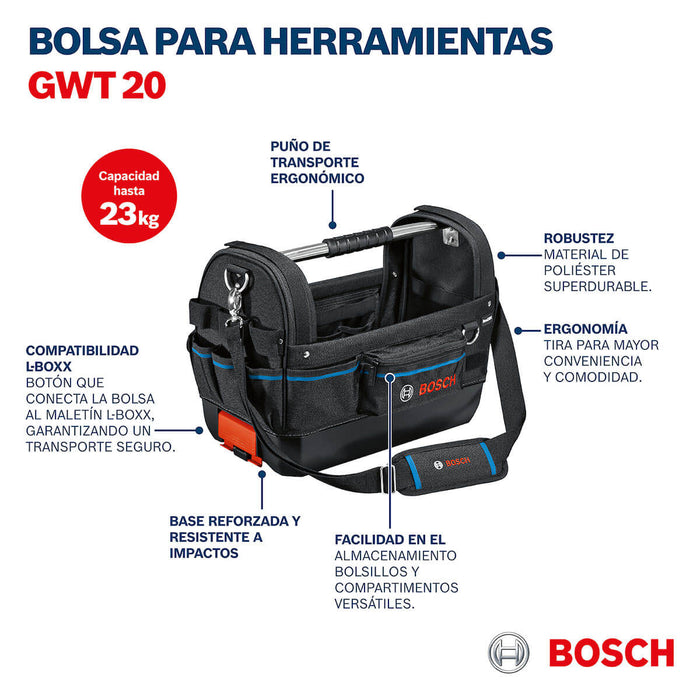 Bolso para transporte de herramientas GWT 20 hasta 23kg Bosch