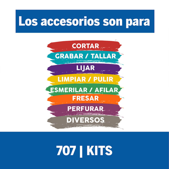 Set/Kit De Accesorios De Mototool 707 de 75 Piezas Dremel