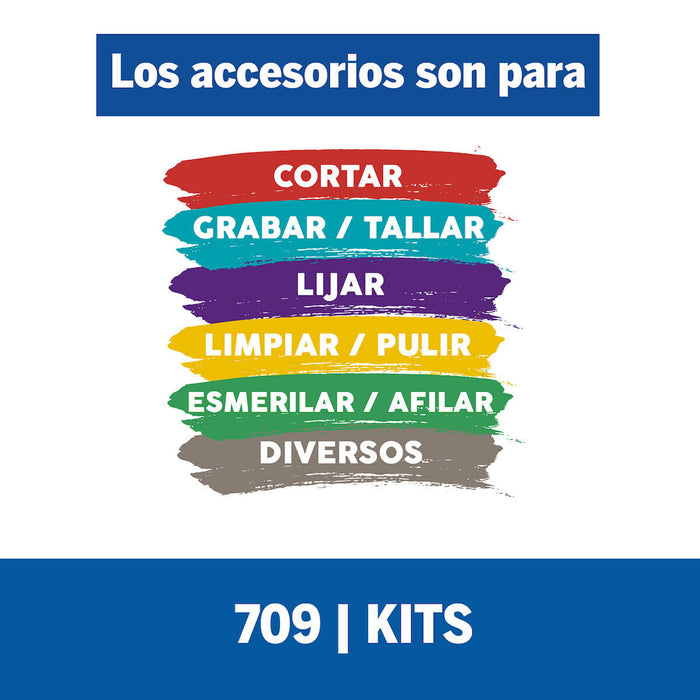 Set/Kit De Accesorios De Mototool 709 de 110 Piezas Dremel